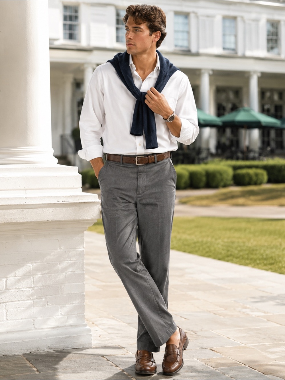 Dockers Straight Fit Men’s Charcoal Gray Dress Pants Trouser W38 L30
